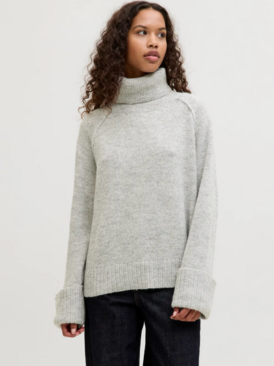 JJXX - Striktrøje - Light grey - Ellinora
