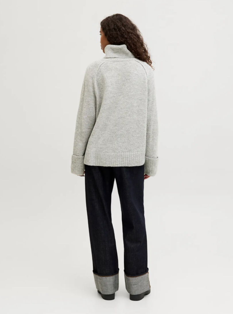JJXX - Striktrøje - Light grey - Ellinora