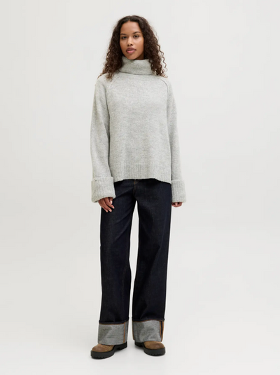 JJXX - Striktrøje - Light grey - Ellinora