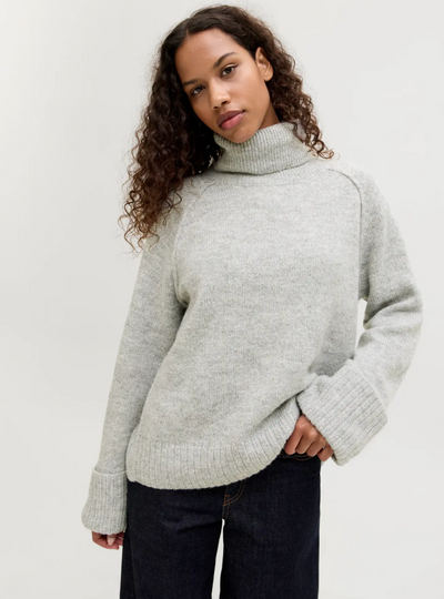 JJXX - Striktrøje - Light grey - Ellinora