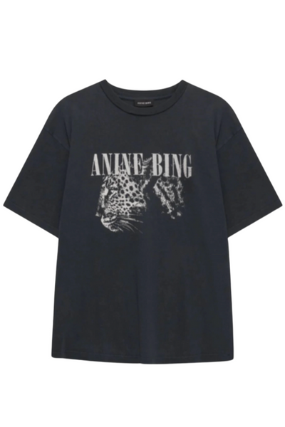 Anine Bing - Tshirt - Washed Black - Cohen - Stilkompagniet.dk