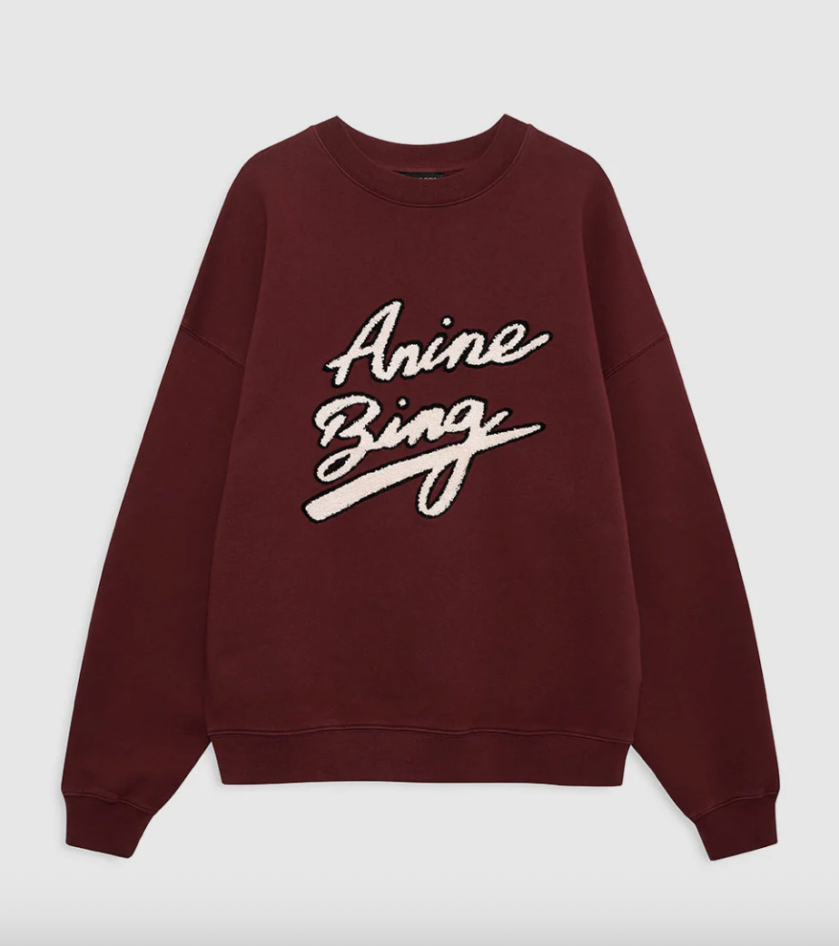 Anine Bing - Sweatshirt - Burgundy - Miles Chenille