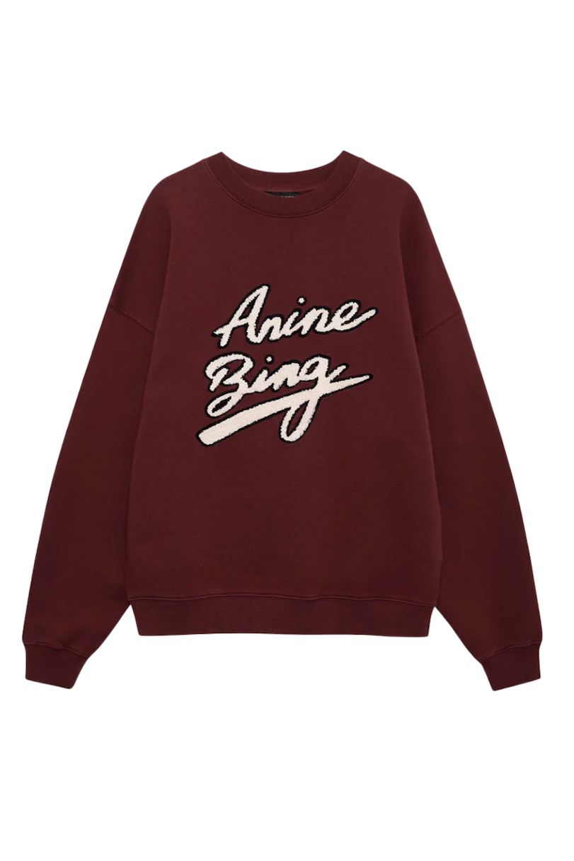 Anine Bing - Sweatshirt - Burgundy - Miles Chenille
