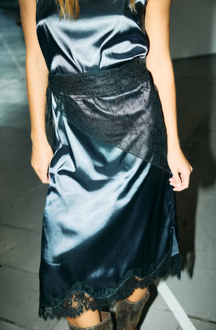 Noisy May - Wrap skirt - Sort Blonde - Ida