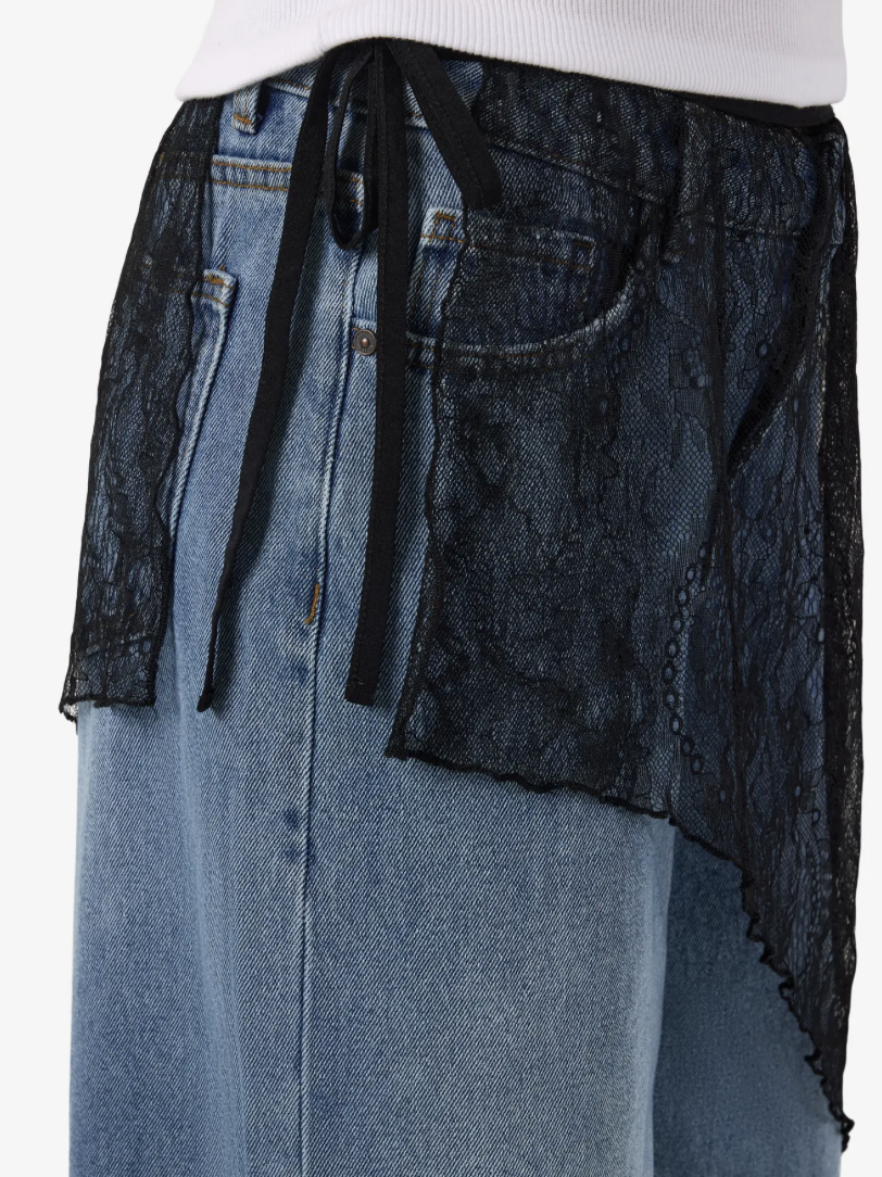 Noisy May - Wrap skirt - Sort Blonde - Ida