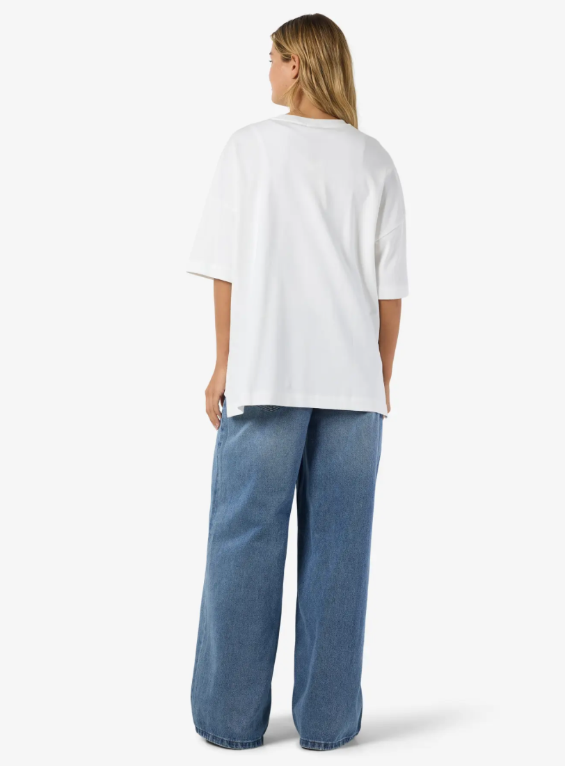 Noisy May - T-shirt - Hvid - Kim S/S Slit