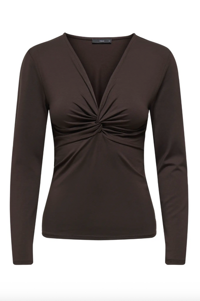 Only - Bluse - Brun - Lone Knot top