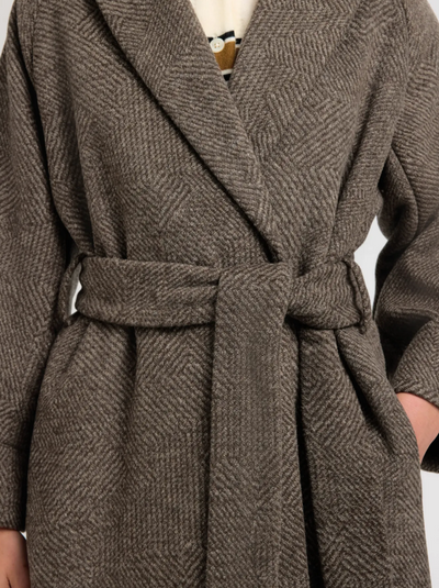 Selected Femme - Trenchcoat - Birch Stripes Wool - Ida