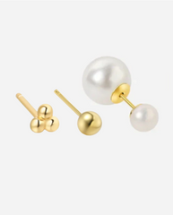 Andcopenhagen Jewelry Icon Collection - Earrings - 18 carat gold-plated 925 sterling silver - 4 pcs - 4-in-a-box
