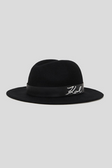 Karl Lagerfeld - Hat - Black - Signature fedora