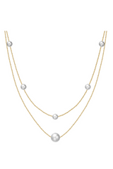 Andcopenhagen - Necklace - 18 carat gold plated 925 sterling silver - Freshwater pearl - Carly