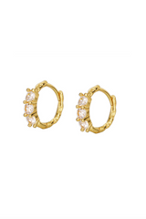 Andcopenhagen - Earrings hoops - 18 carat gold plated 925 sterling silver - Melina