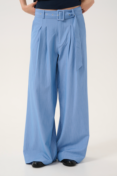 My Essential Wardrobe - Pants - Skye Blue W. stripe - VittaMW