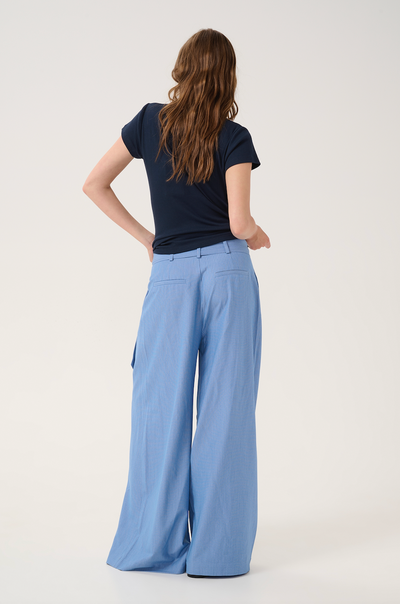 My Essential Wardrobe - Pants - Skye Blue W. stripe - VittaMW