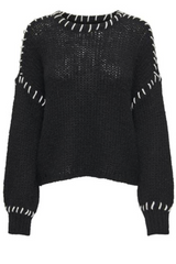 ONLY - Knitted sweater - Black/white - Denise