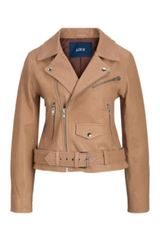 Læder Biker Jakke · JJXX Holly · Beige