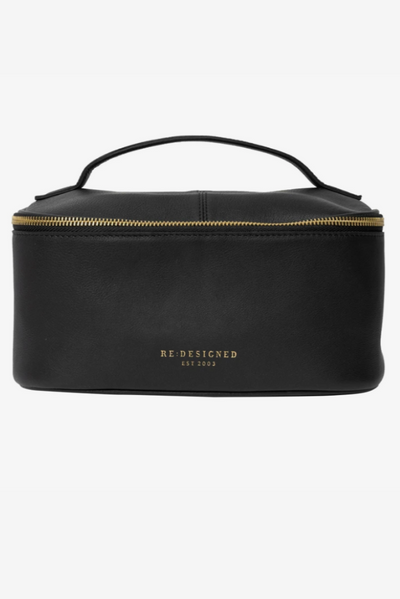 Re:Designed - Kosmetik taske - Sort Helga Big - 100% Læder