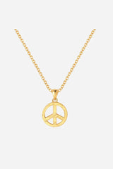 Andcopenhagen Jewelry - Halskæde - 18 karat guldbelagt kobber - Peace