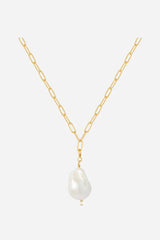 Andcopenhagen Jewelry - Halskæde - 18 karat guldbelagt messing - Baroque perle