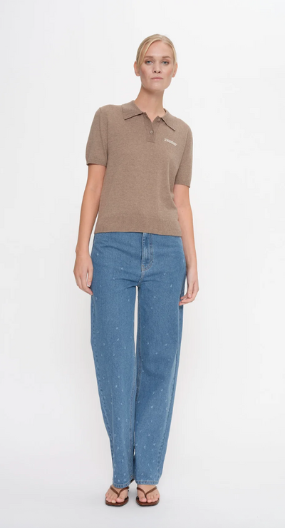 2NDDAY - Polo t-shirt - Timber Wolf - Jean