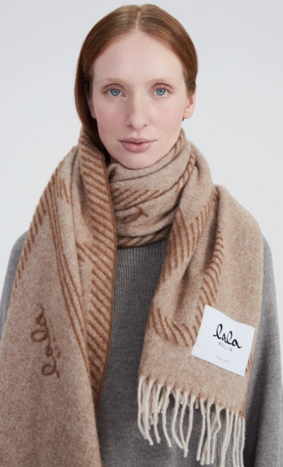 Lala Berlin - Halstørklæde - Wool - Brown/beige - Svea