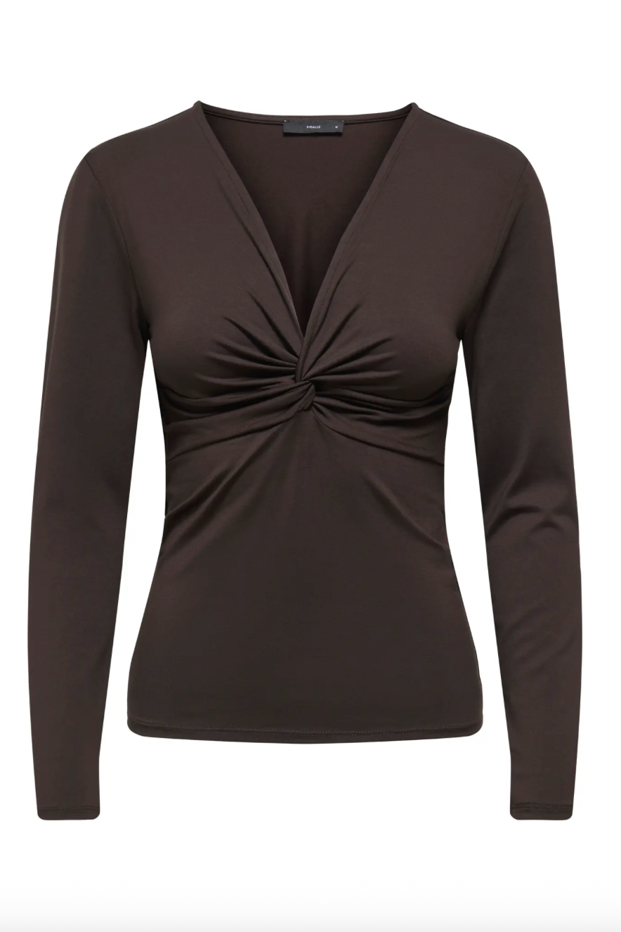 Only - Bluse - Brun - Lone Knot top