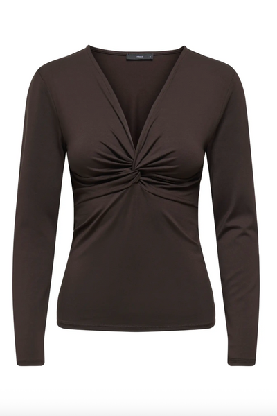 Only - Bluse - Brun - Lone Knot top