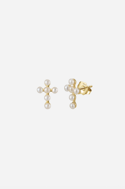 Andcopenhagen - Stud earrings - 18 carat gold-plated - Anna