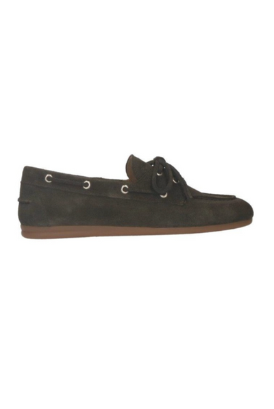 Pavement - Ballerina Loafers - Brown Suede - Navy