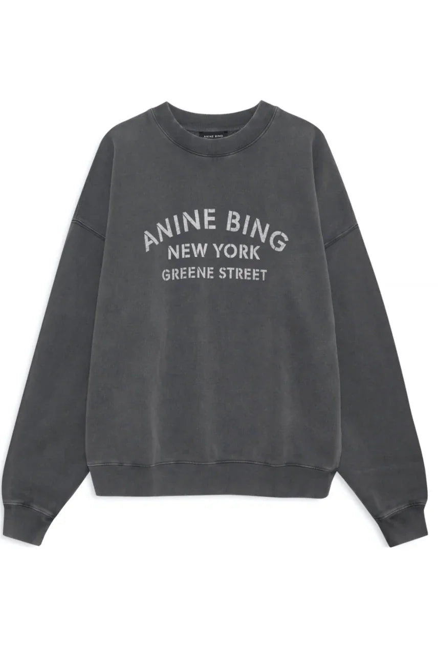Anine Bing - Sweatshirt - Washed Black - Miles NEW – Stilkompagniet.dk