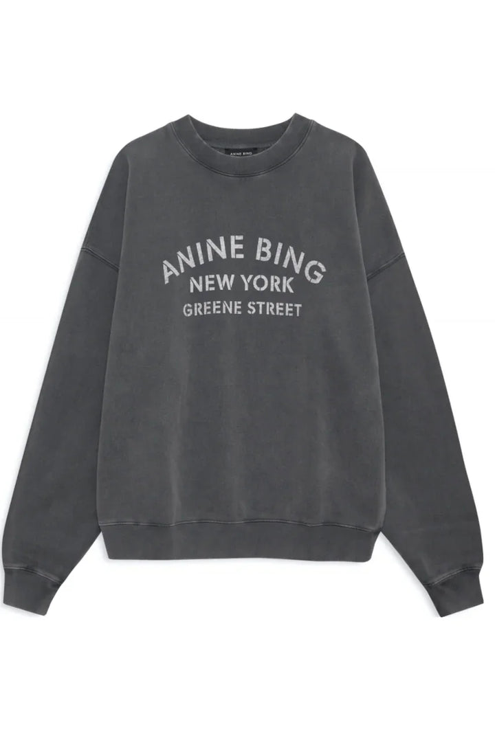 Anine Bing - Sweatshirt - Washed Black - Miles NEW – Stilkompagniet.dk