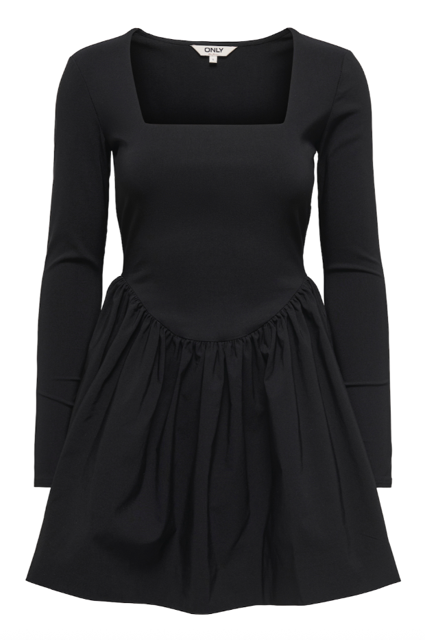 Only - Kjole - Sort - Menia Balloon - Stilkompagniet.dk