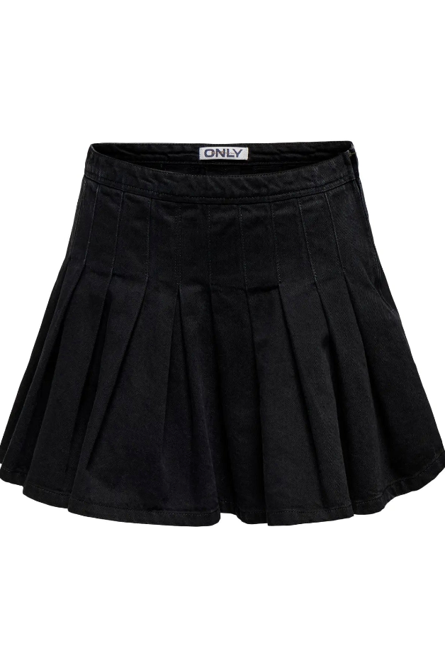 Only - Nederdel - Mini skirt - Black - Jean - Stilkompagniet.dk