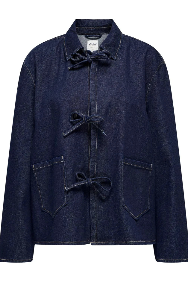 Only - Denim jakke - Dark blue denim - Thille - Stilkompagniet.dk