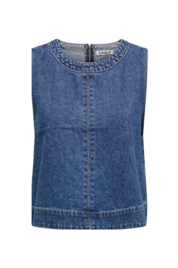 Denim top - Medium blue denim - Dorsi - Only