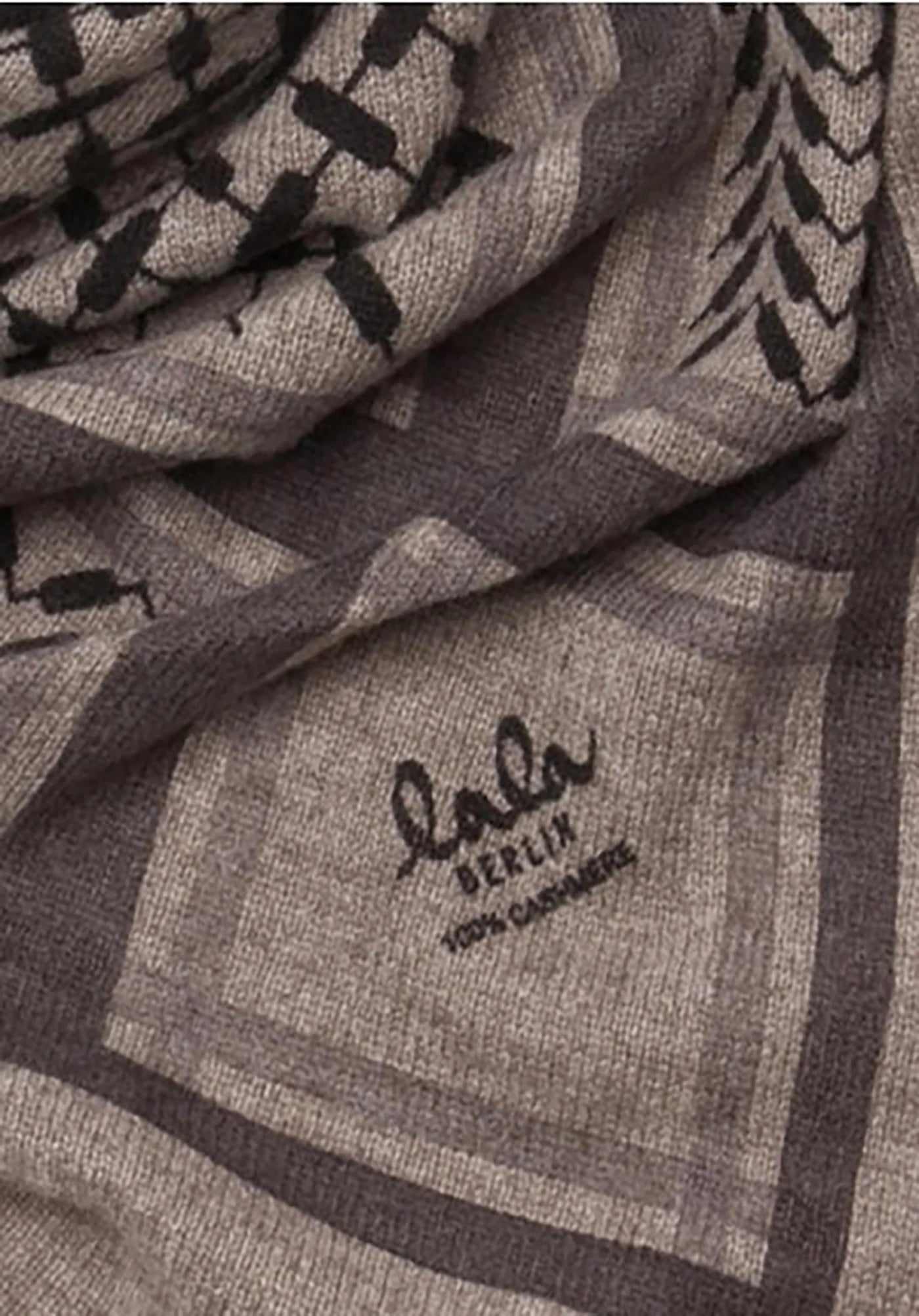 LALA BERLIN - Cashmere scarf - Trinity classic M - City middlegrey melange grey