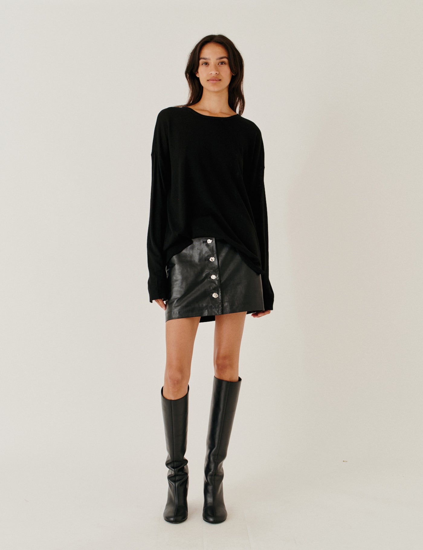 The Garment - Nederdel - Sort - Soho Mini Button Skirt