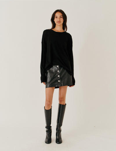 The Garment - Nederdel - Sort - Soho Mini Button Skirt