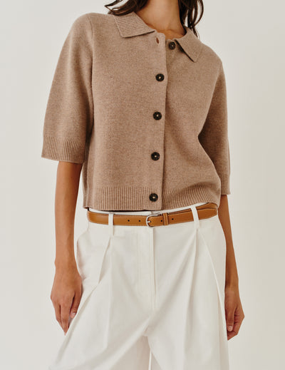 The Garment - Cardigan - Brun - Como Cropped Cardigan