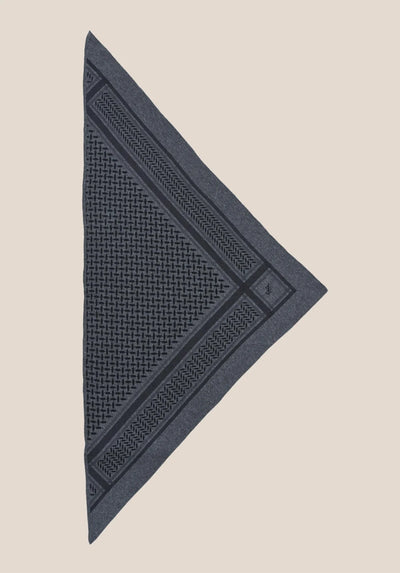 LALA BERLIN - Cashmere scarf - Trinity classic M - City middlegrey melange grey