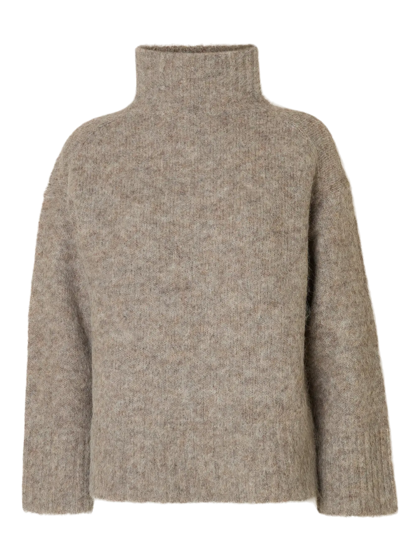Selected Femme - Strik - Steel Grey - Gabriella High Neck