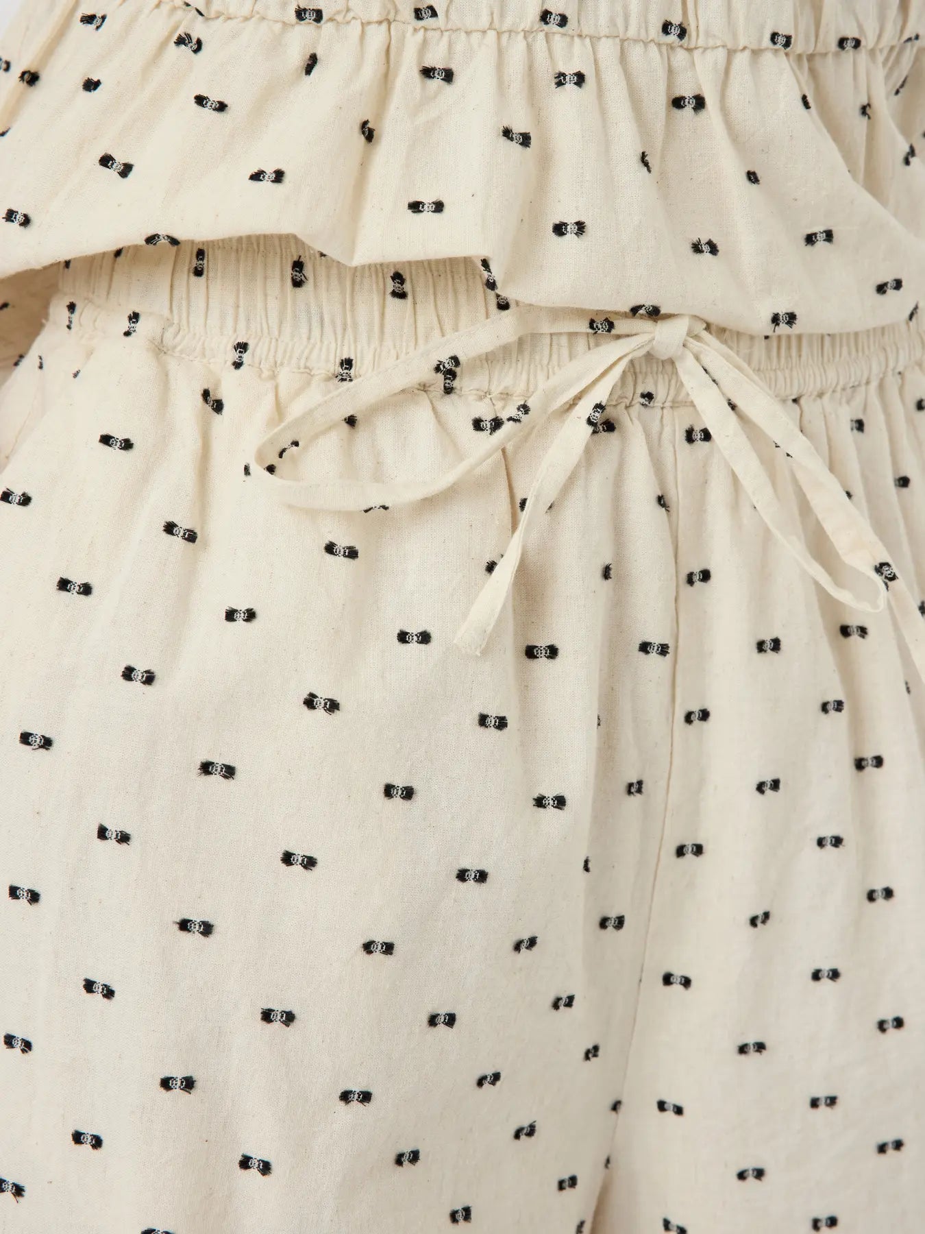 YAS - Shorts - Black dobby dots - Dobby