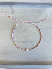 Andcopenhagen - Holly Bracelet - Pink, Purple Pearl & Gold