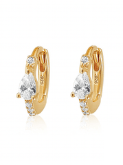 Andcopenhagen - Earrings - 18 carat gold plated 925 sterling silver - Bali Zirkonia