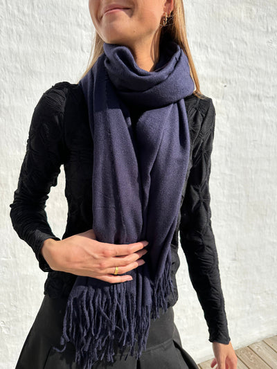 Andcopenhagen Accessories Andcopenhagen - Cashmeretørklæde Navy - 70% cashmere tørklæde