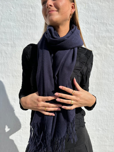 Andcopenhagen Accessories Andcopenhagen - Cashmeretørklæde Navy - 70% cashmere tørklæde