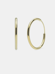 Andcopenhagen - Earrings hoops - 18 carat gold plated 925 sterling silver - Dia