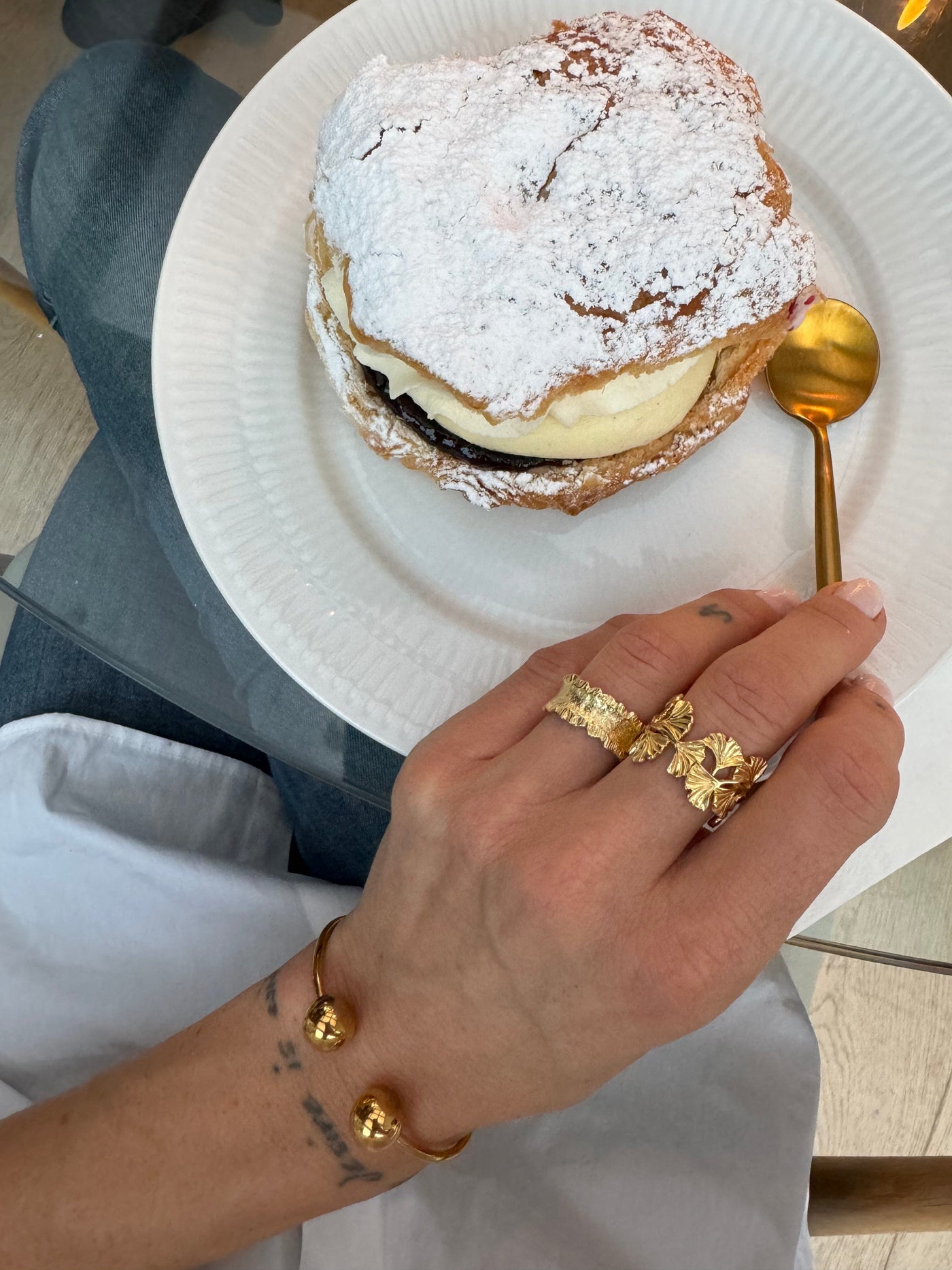 Andcopenhagen Smykker Andcopenhagen - Dina Bangle Armbånd - 18 karat guldbelagt sterlingsølv ( lille i størrelsen)