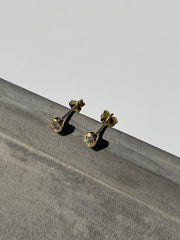 Andcopenhagen - Stud earrings - 18 carat gold plated 925 sterling silver - Funk zircon stud