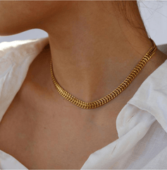 Andcopenhagen - Necklace - 18 carat gold plated stainless steel - Geneva